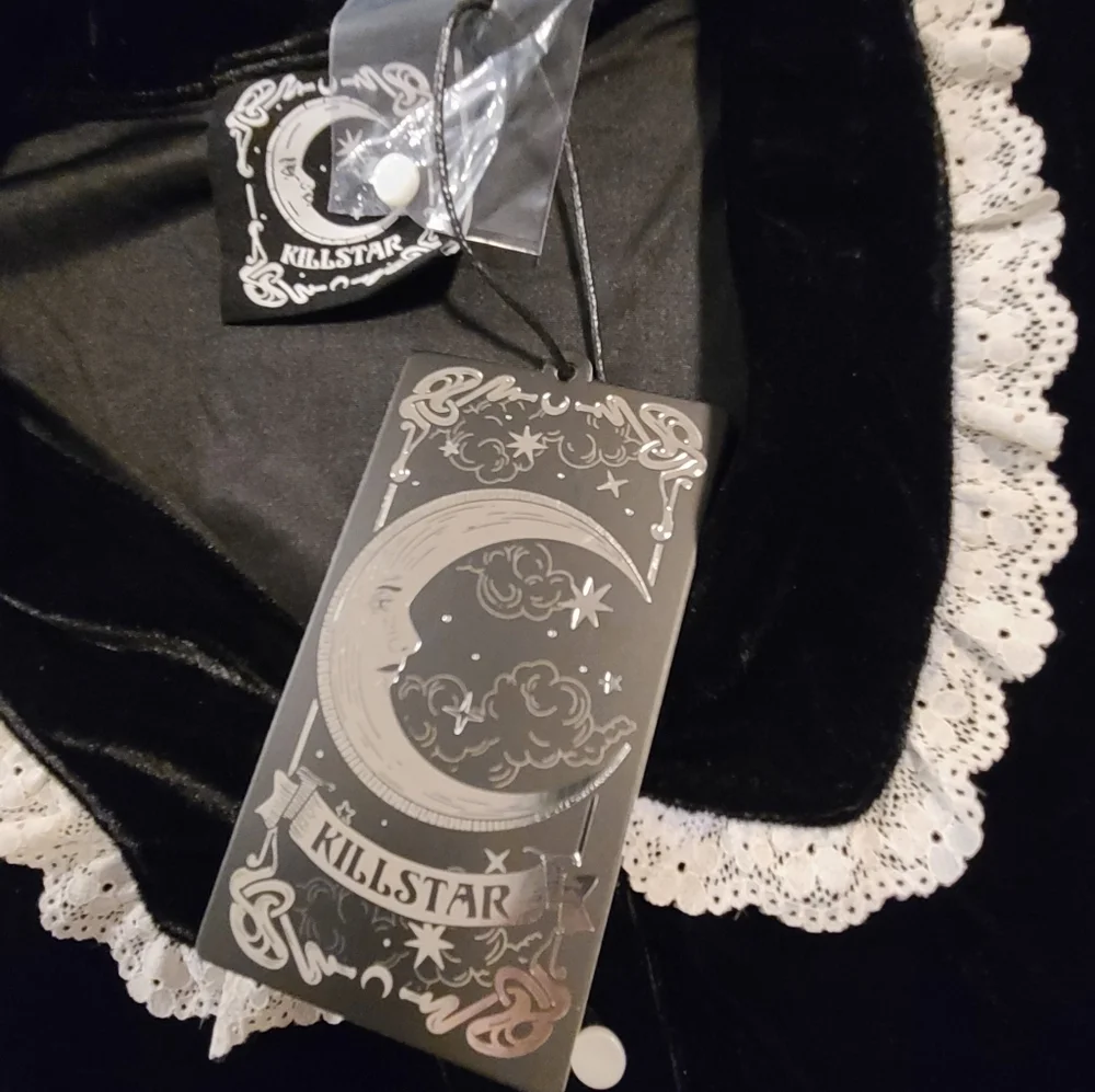 NWT Killstar Every Mourning Dress, Black Velvet, Small - Picture 5 of 10